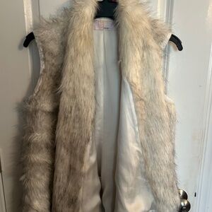 Faux Fur Vest, W Large